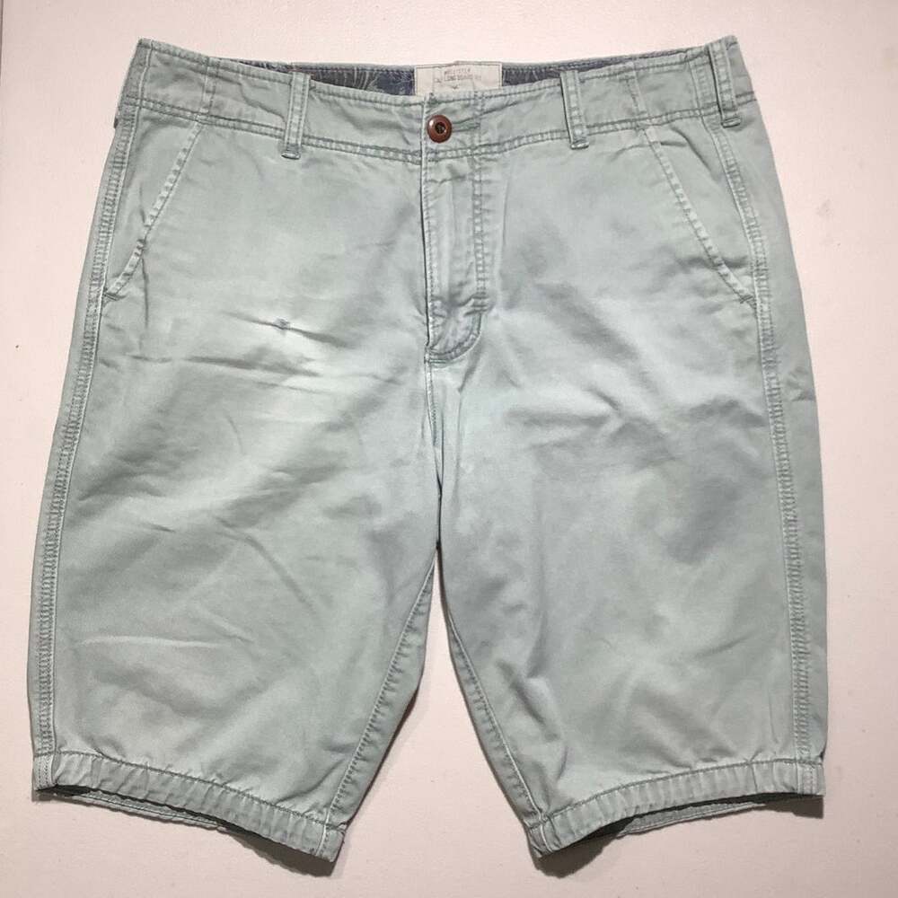 Hollister Men's 34 Light Green 100% Cotton Cali Longboard Shorts